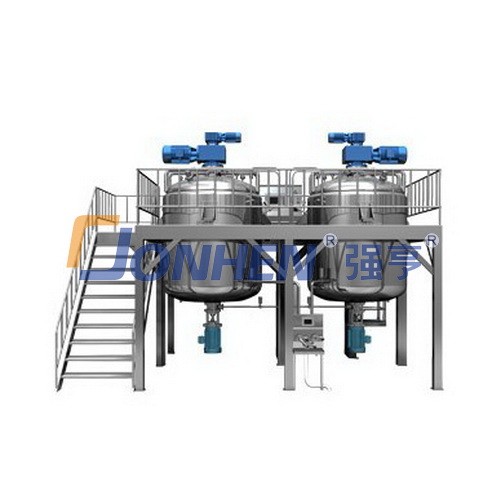 Bottom homogeneous vacuum emulsifying machine complete equipment
